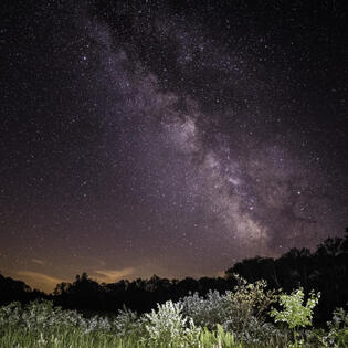 Milky Way visible in the night sky Milky Way visible in the night sky