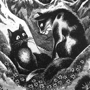 Ravenpaw and Barley (Warriors official artwork) Ravenpaw and Barley (Warriors official artwork)